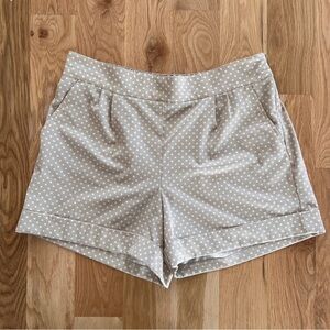 New York & Company Beige Polka Dot Shorts